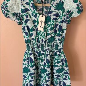 Garrie B Green and Blue Patterned Dress